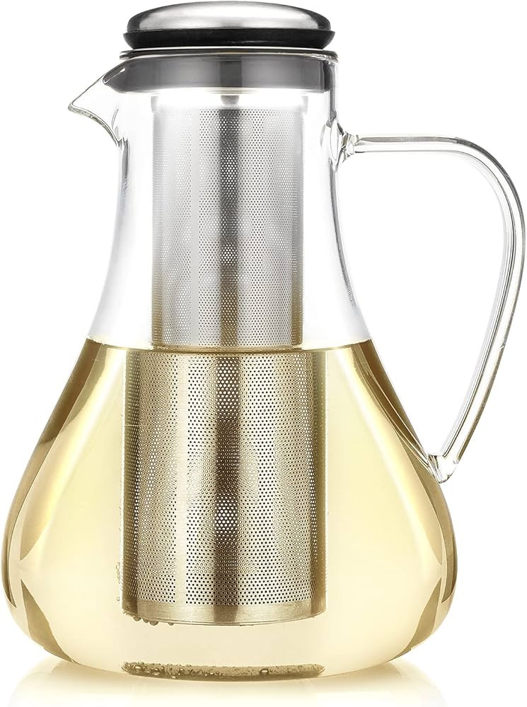 Teabloom All-in-One Glass Pitcher/Teapot (50 OZ / 1500 ML) – For Hot Tea, Iced Tea, Cold Brew T... | Amazon (US)