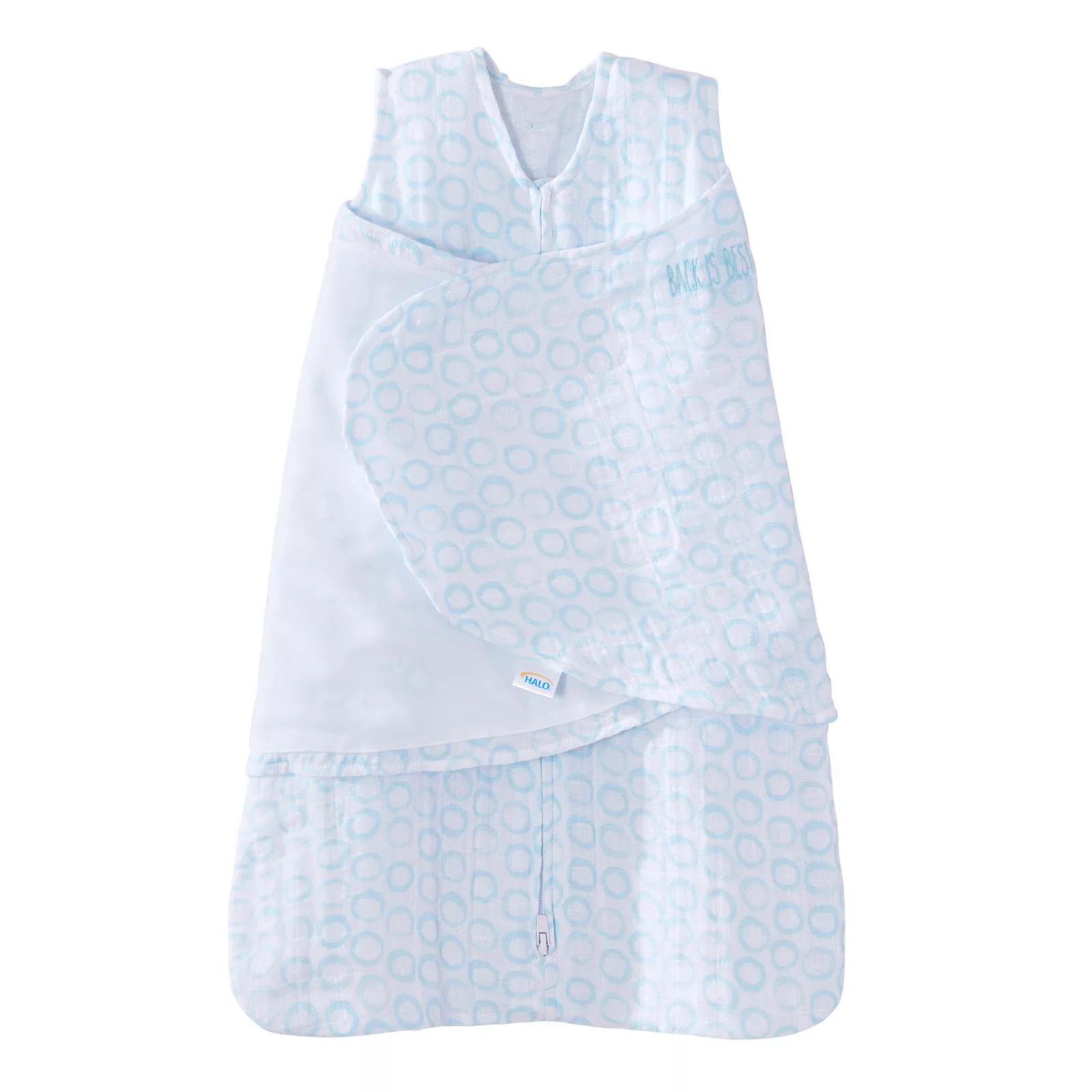 Baby HALO Muslin Turquoise Circles SleepSack Swaddle, Infant Boy's, Size: Small, Turquoise/Blue | Kohl's