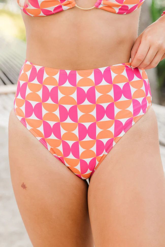 Diamond Girl in Geometric Glam Bikini Bottoms | Pink Lily