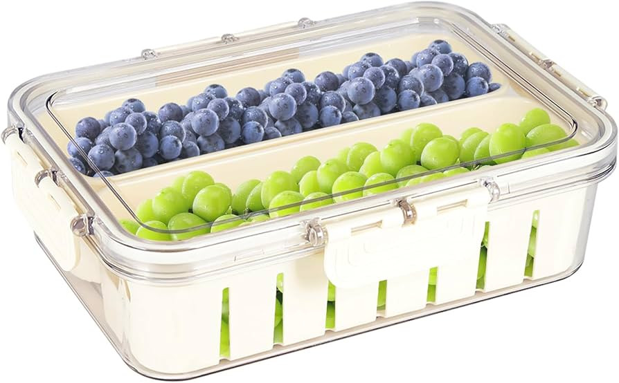 Gzsekken Fresh Food Storage Containers with Lids Airtight,Fridge Food Storage Containers Food Fre... | Amazon (UK)