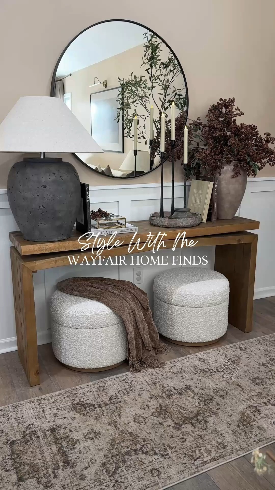 #ad Style With Me. Layering a few timeless pieces is one of my favorite ways to make a room feel warm and inviting. From the console table and decor, storage ottomans and rug to the swivel chairs and nesting tables, these Wayfair finds bring the whole space together without feeling overdone.

@Wayfair #wayfair #wayfairpartner #neutraldecor #livingroom #entryway #entrywaydesign

#LTKSaleAlert #LTKHome
