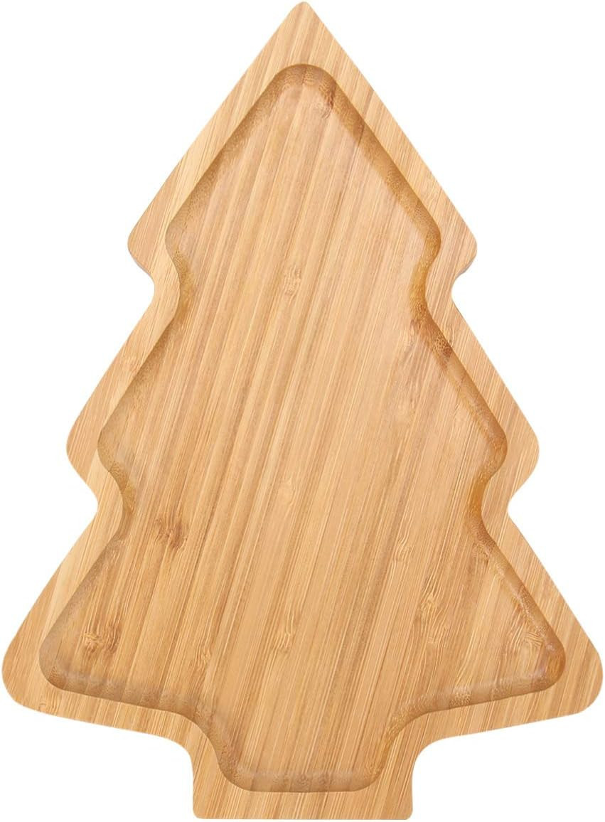 PRETYZOOM Wooden Appetizer Tray Christmas Tree Shaped Sushi Serving Tray Japanese Sashimi Plate S... | Amazon (US)