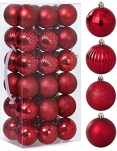 Red Christmas Ball Ornaments,36ct Ornaments for Christmas Tree Decorations,2.36" Shatterproof Red... | Amazon (US)