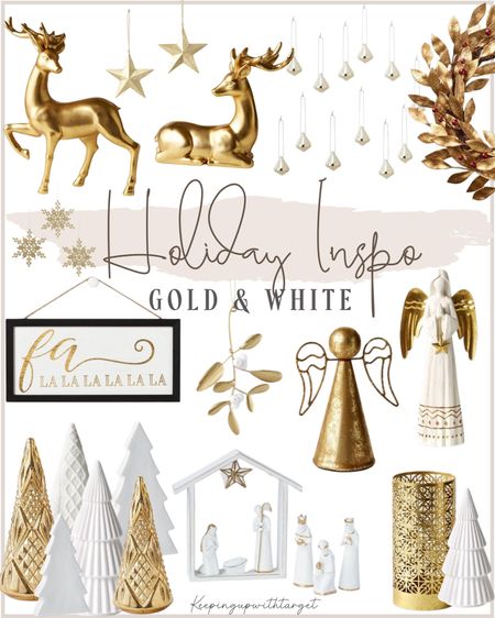 Gold and White Christmas, Holiday shopping, Christmas tree, Christmas decorations, Holiday Inspo, deer decor, tree decor, angel, wreath, ornaments 

#LTKhome #LTKSeasonal #LTKHoliday