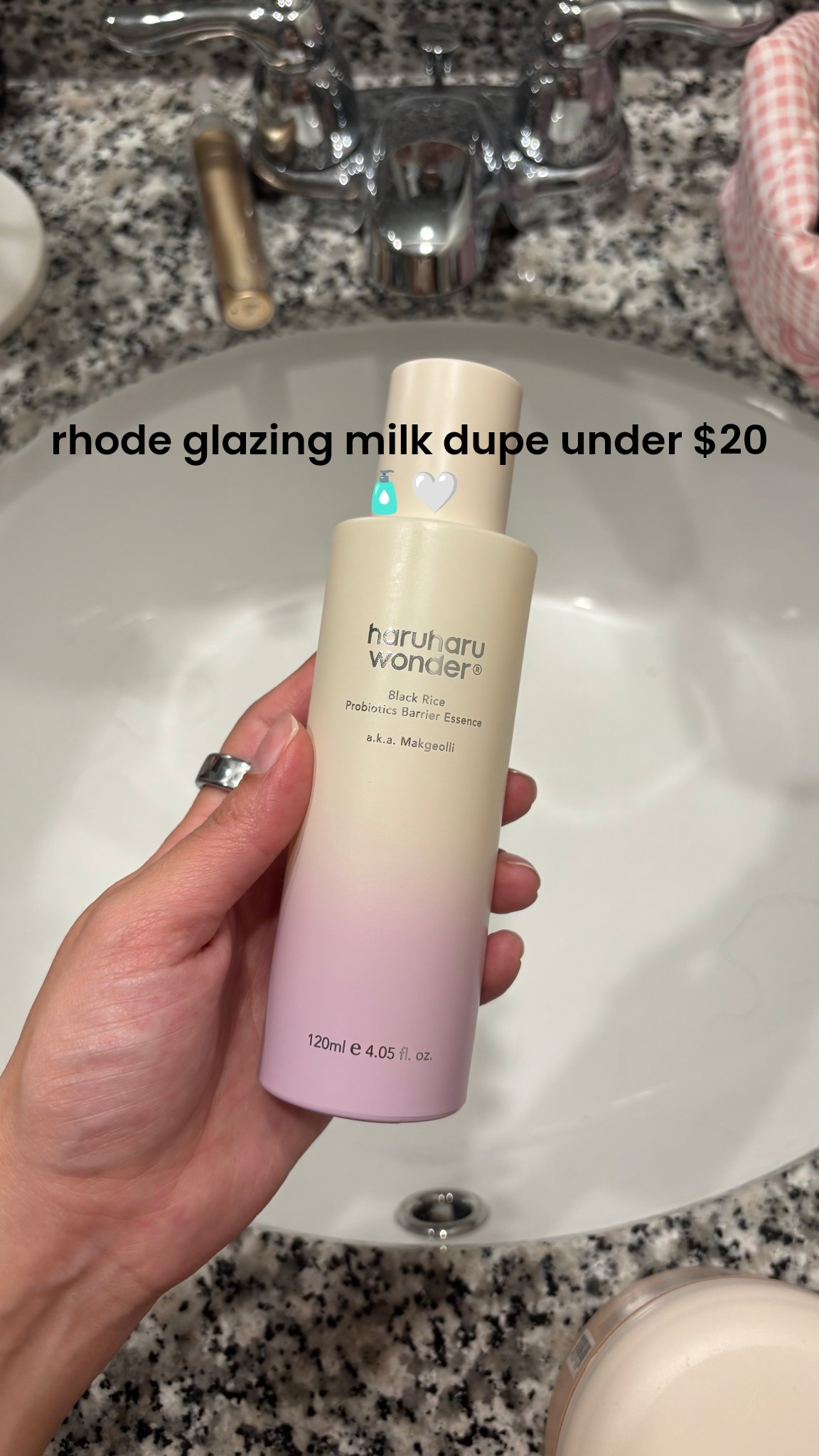 I swear this feels just like the rhode glazing milk but it’s cheaper and you can find it at target!!

Haruharu wonder black rice essence 


#LTKmorningroutine #LTKselfcare