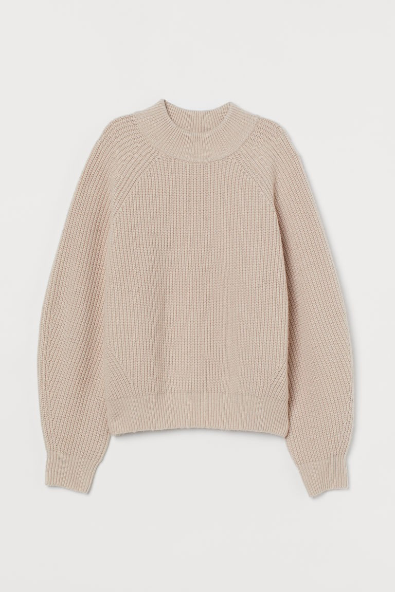 H & M - Rib-knit Sweater - Beige | H&M (US + CA)