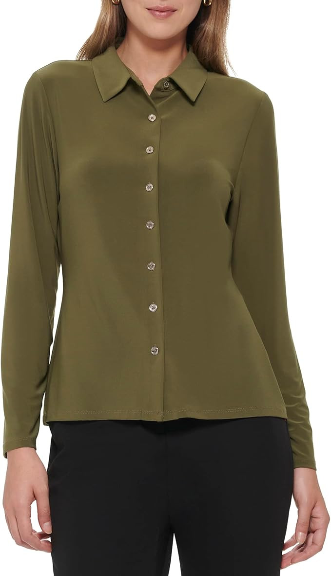 Tommy Hilfiger Women's Soft Work Long Sleeve Knit Top | Amazon (US)