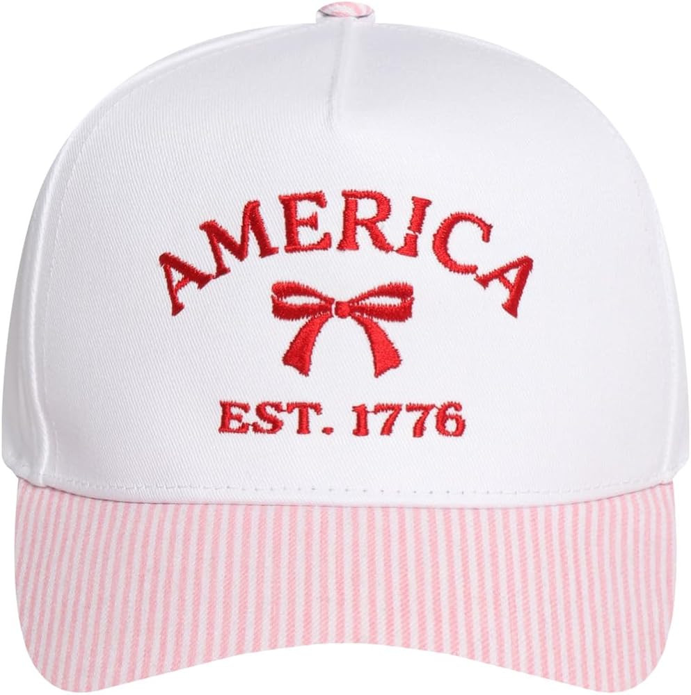 MIRMARU Patriotic America USA Embroidered 5 Panel Cotton Two Tone Trucker Hat for Men and Women. | Amazon (US)