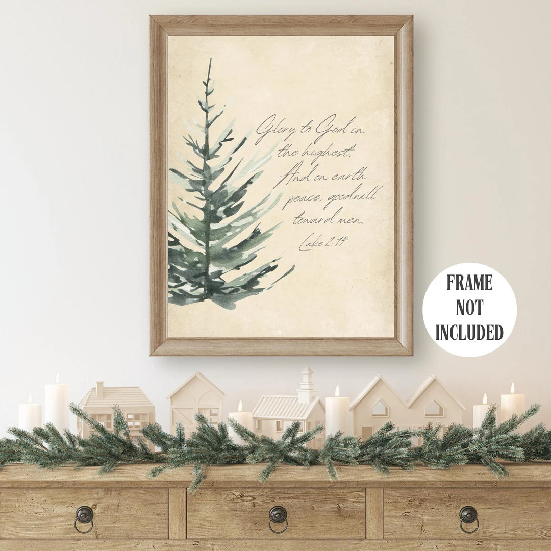 Glory to God Christmas Scripture | Peace on Earth Sign Large Christmas Sign | Luke 2 14 Holiday M... | Etsy (US)