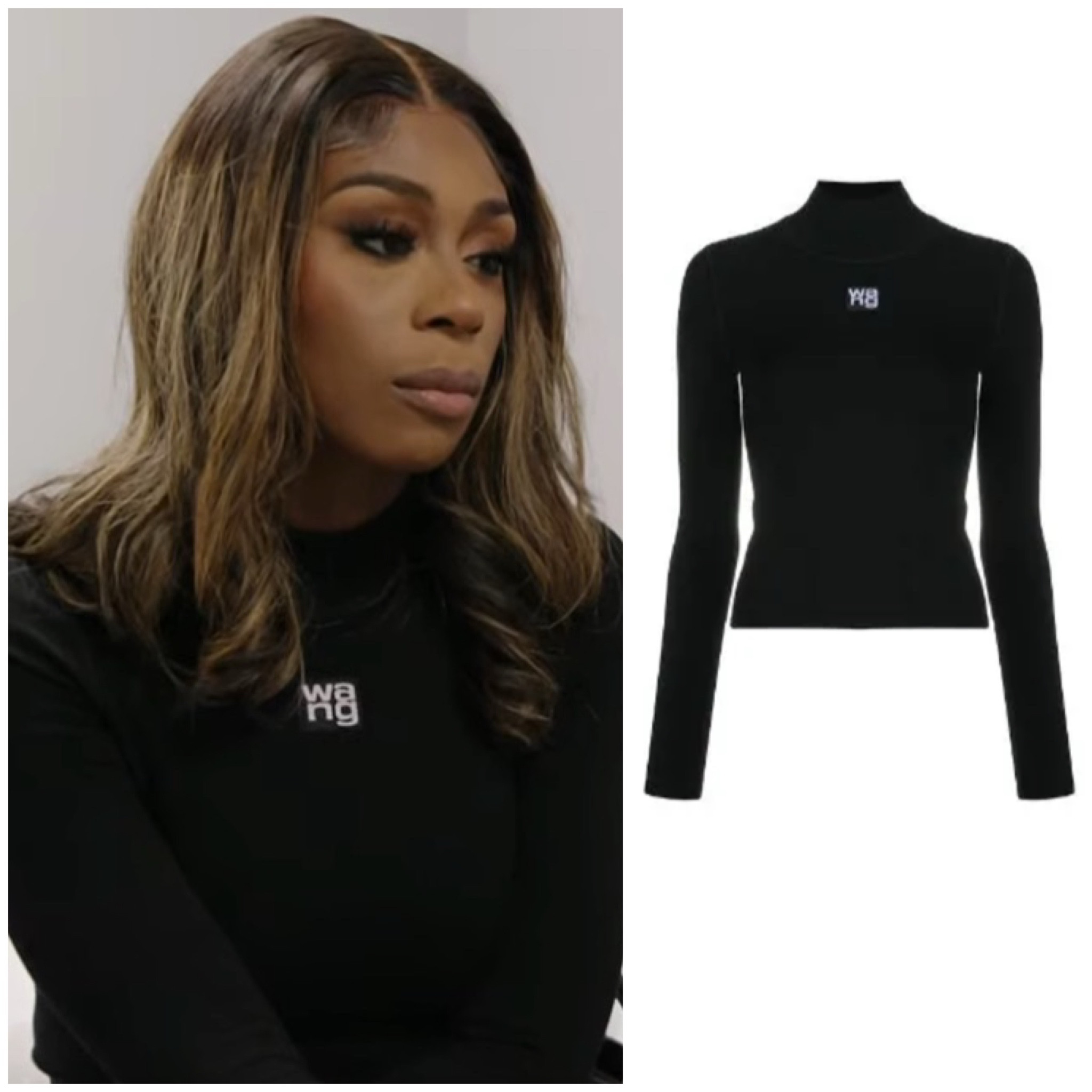 Nneka Ihim’s Black Mock Neck Top