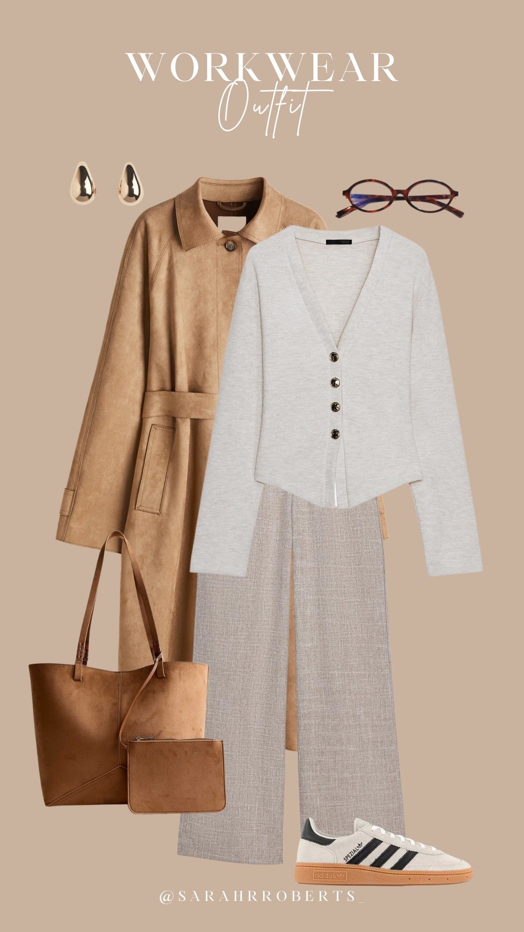 Casual workwear outfit styled with trainers 🫶🏼

Suede, tan, workwear uk, teacher outfit, casual everyday outfit, autumn outfit uk, adidas spezials, tan suede bag

#LTKautumn #LTKuk #LTKworkwear