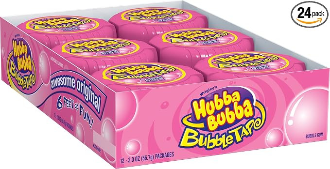 Hubba Bubba Bubble Tape Original, 6-null Boxes (Pack of 24) | Amazon (US)