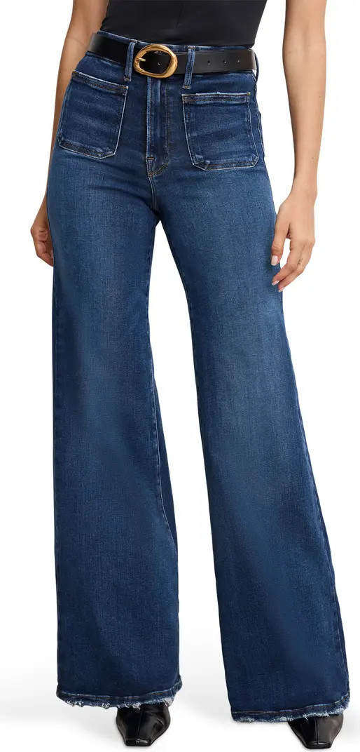Soft Tech Good Waist Palazzo Jeans | Nordstrom