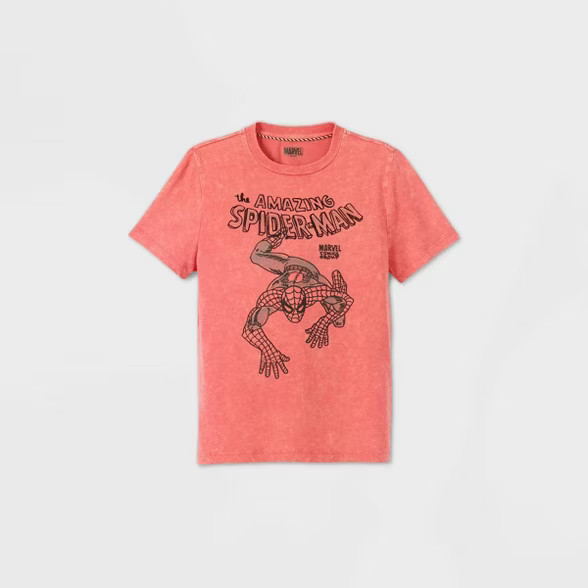 Boys' Marvel Spider-Man Short Sleeve Graphic T-Shirt - Red - Disney Store | Target