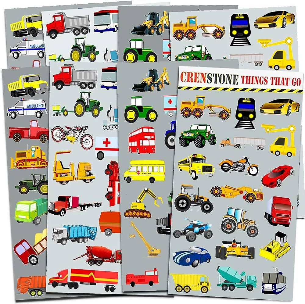 Cars and Trucks Stickers Party Supplies Pack Toddler - Over 160 Stickers for Toddler Boys and Gir... | Amazon (US)