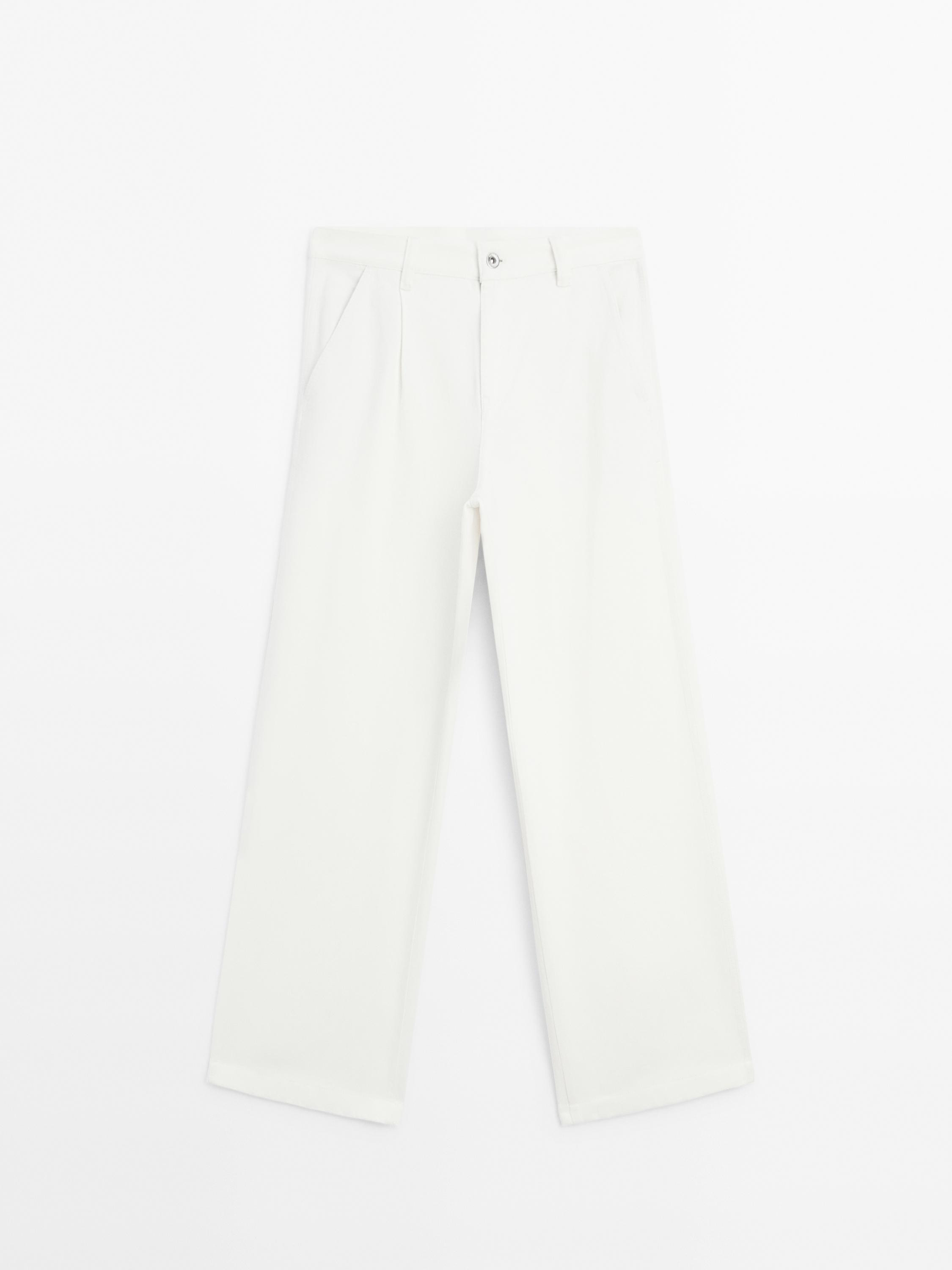 Relaxed fit mid-rise trousers | Massimo Dutti US