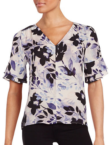 IVANKA TRUMP Floral Crepe Top | Lord & Taylor