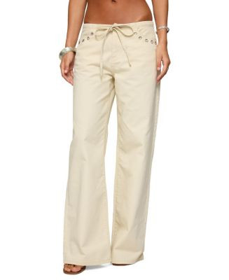 Edikted Grommet Tie Waist Low Rise Colored Wash Jeans  | Bloomingdale's Women | Bloomingdale's (US)