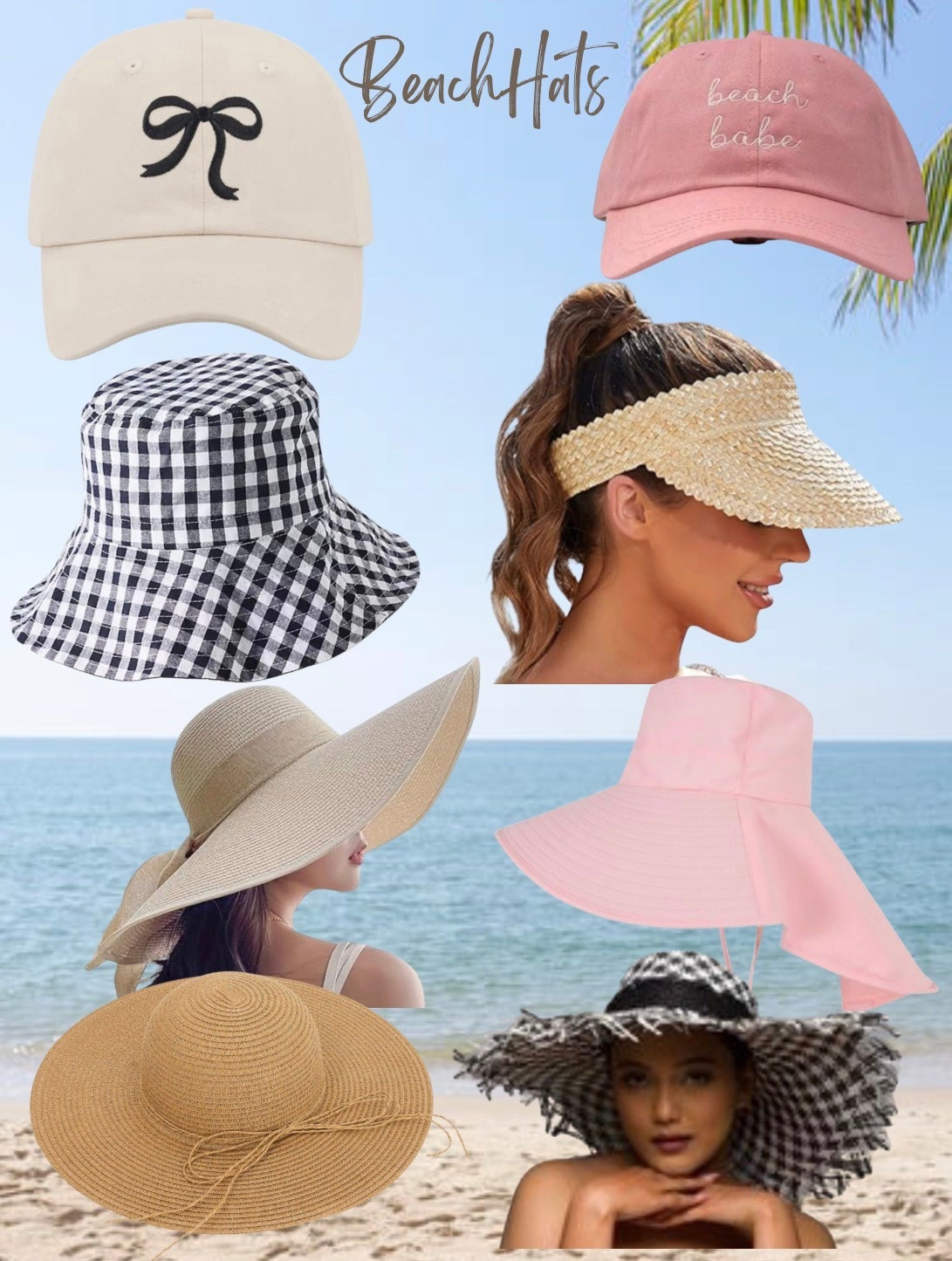 Beach hats, but make them cute. ☀️ From bow baseball caps to gingham bucket hats and oversized floppy styles, these are the perfect finishing touch for every beach day, pool trip, and sunny vacation look. Which one would you wear first?

#BeachHat #BeachStyle #SummerAccessories #VacationStyle #BeachBabe

#LTKSeasonal #LTKSwim #LTKTravel
