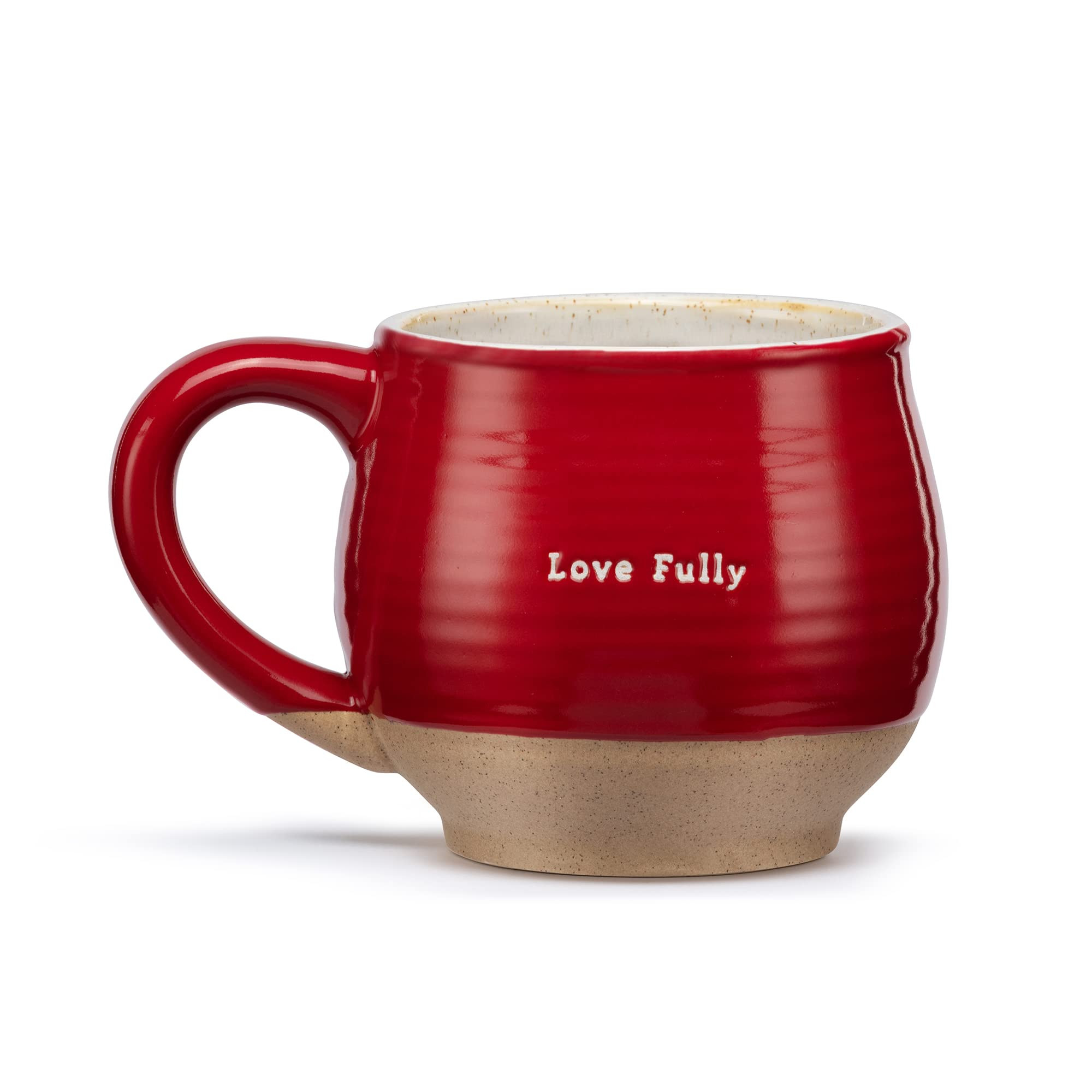 DEMDACO Love Fully Rosy Red 14.5 Ounce Stoneware Christmas Coffee Cup Mug | Amazon (US)