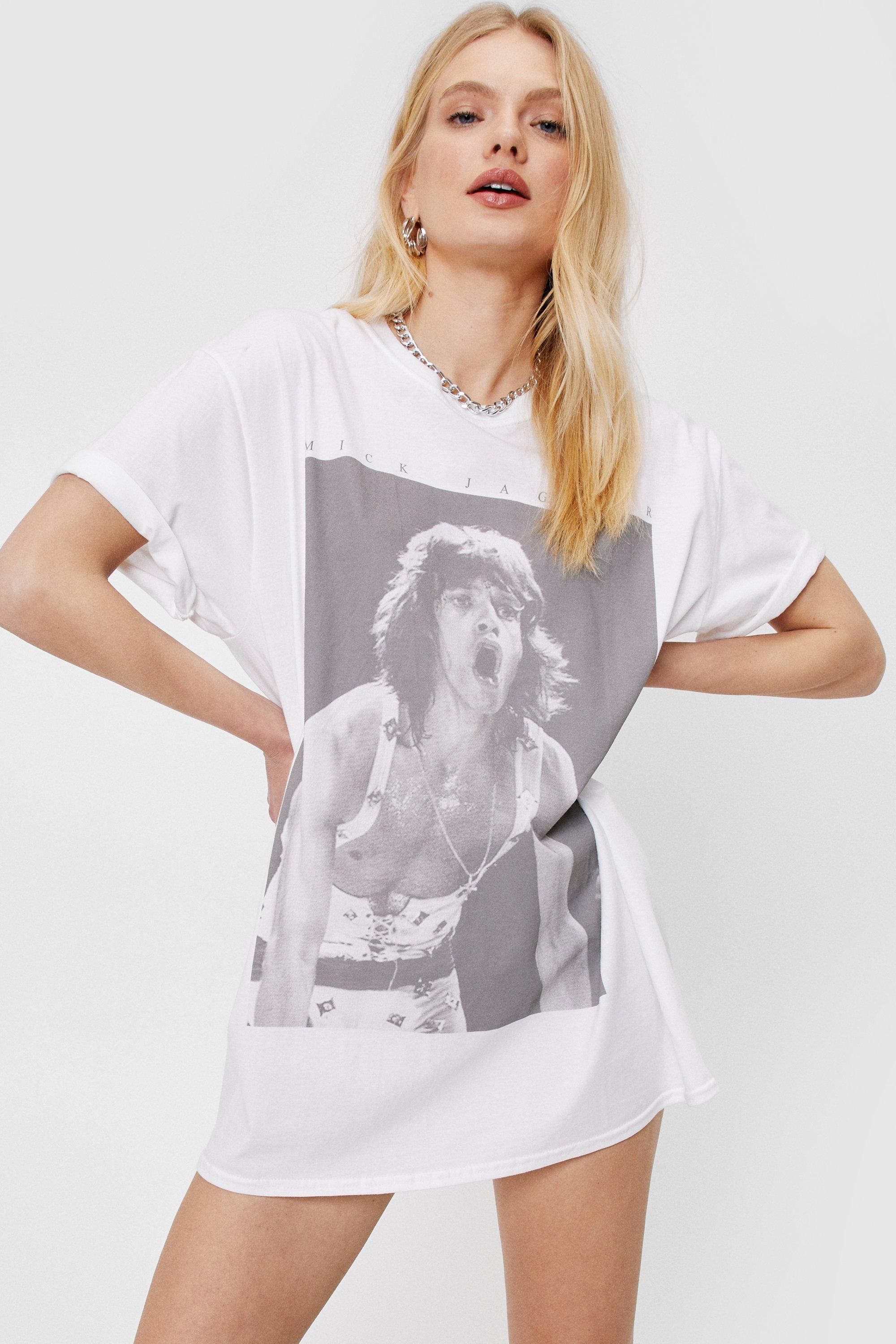 Mick Jagger Graphic T-Shirt Dress | Nasty Gal (US)