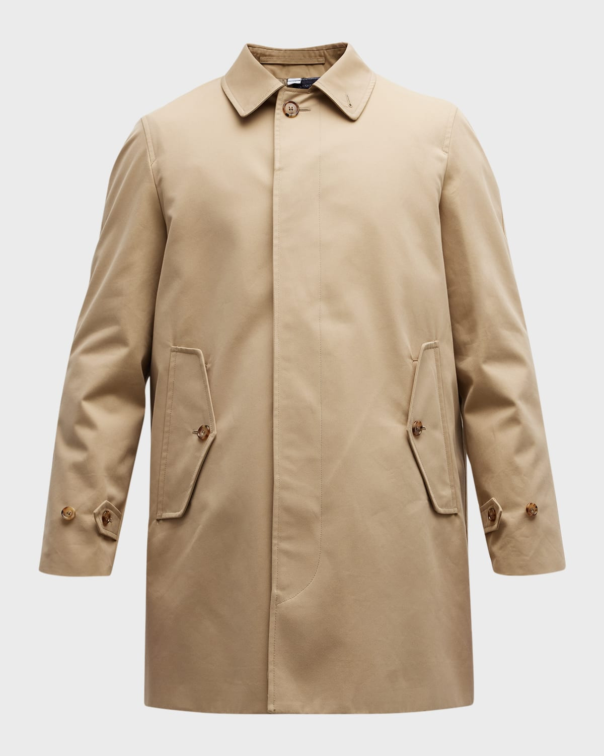 Men's Clapham Solid Gabardine Raincoat | Neiman Marcus
