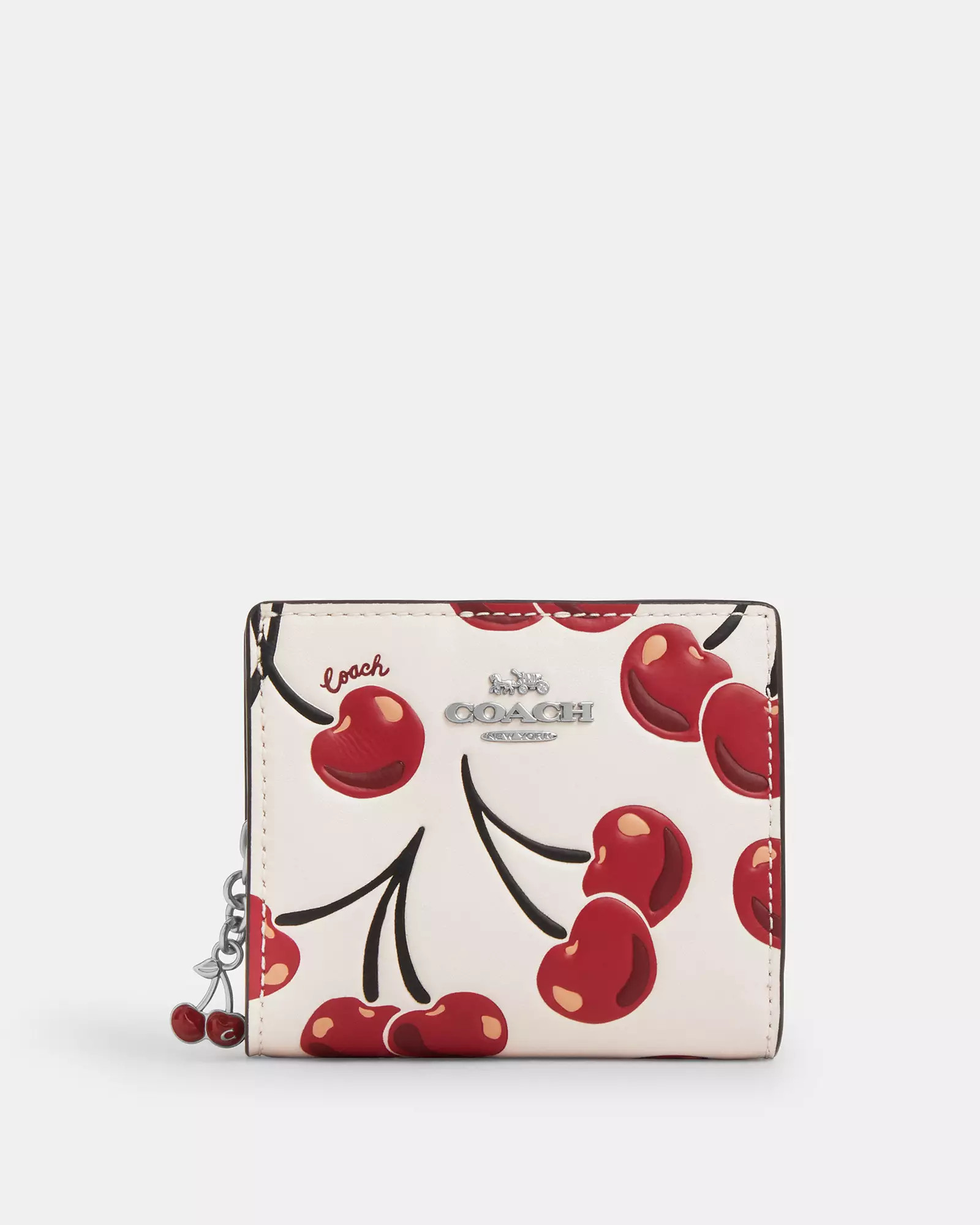 Snap Wallet With Cherry Print | Coach Outlet US