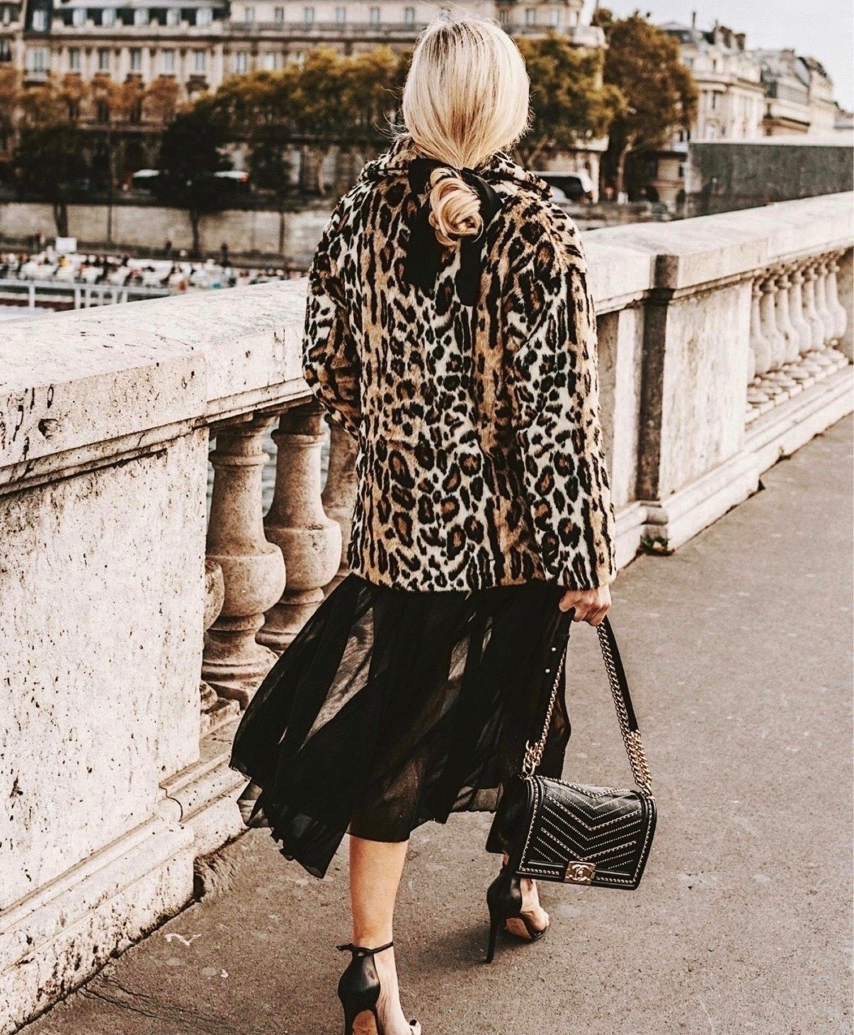 Leopard coat with sheer dress
Winter Outfit 