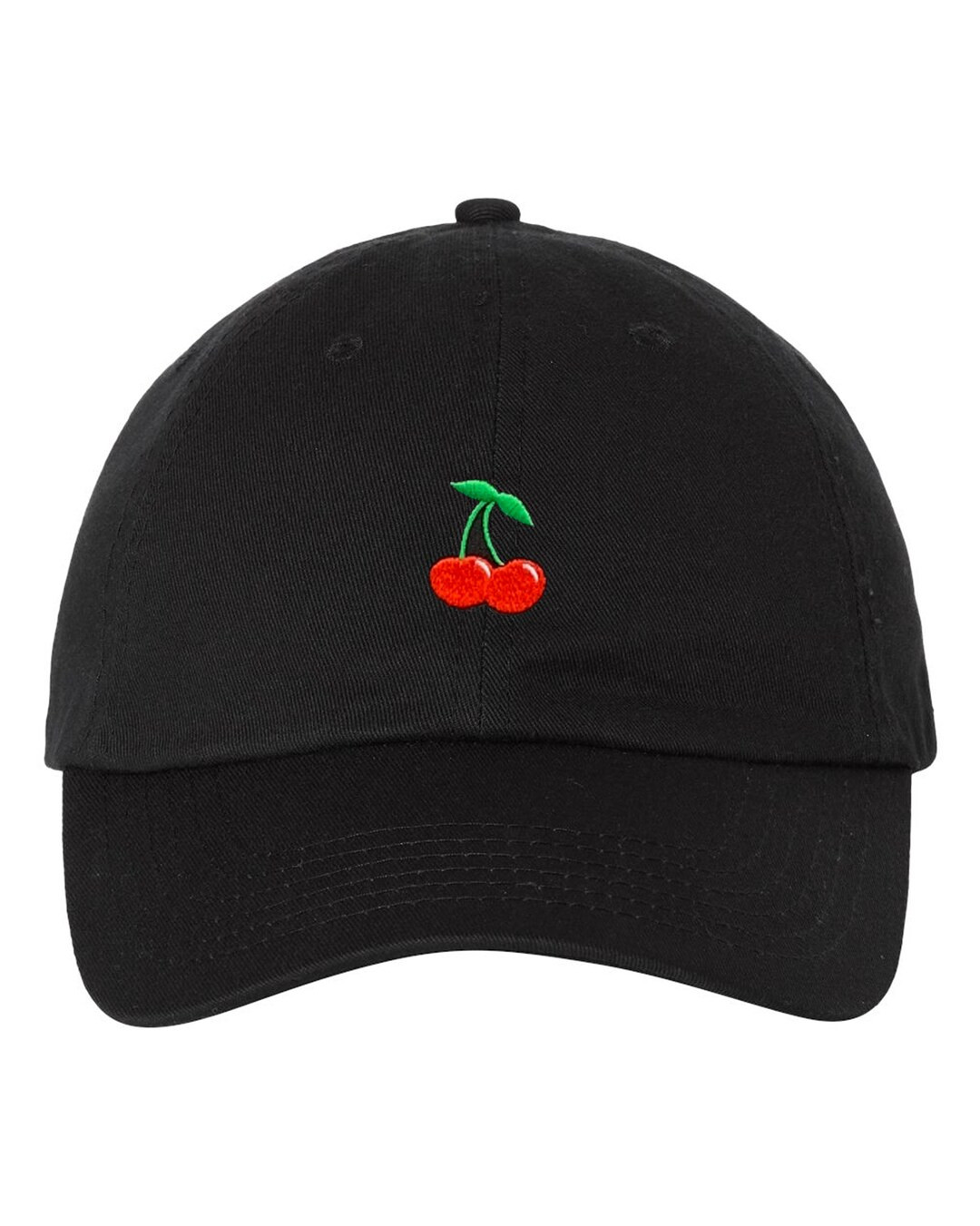 Cherries Fruit Embroidered Unisex Cotton Baseball Cap Unstructured Adjustable Dad Hat - Etsy | Etsy (US)