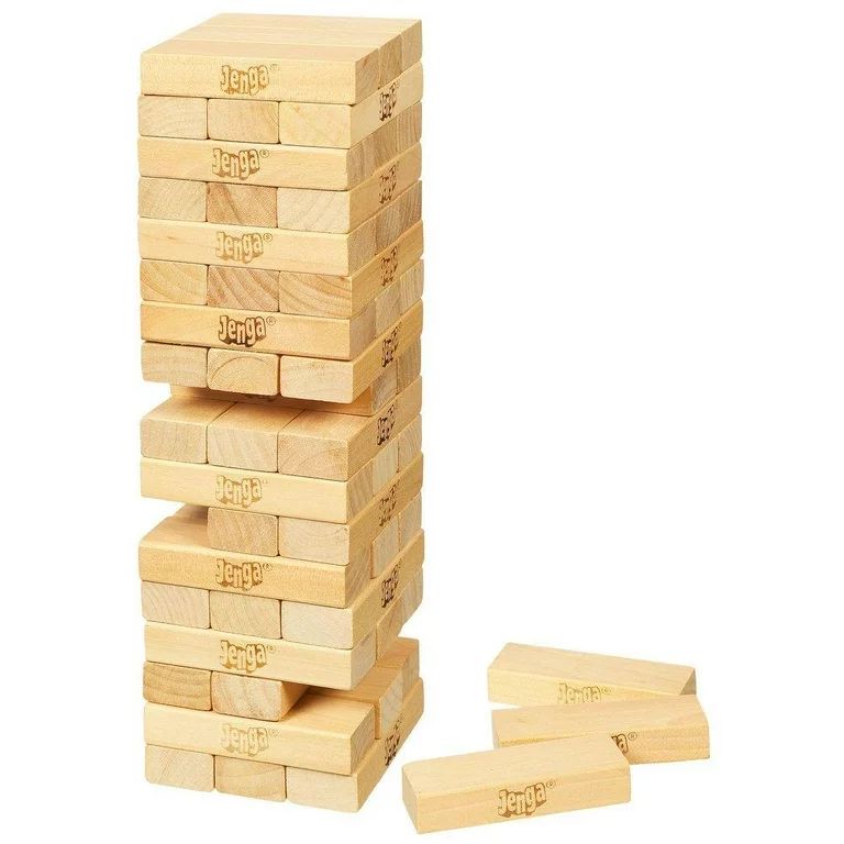Classic Jenga Game with Genuine Hardwood Blocks, Jenga Brand Stacking Tower Game for Kids Ages 6 ... | Walmart (US)