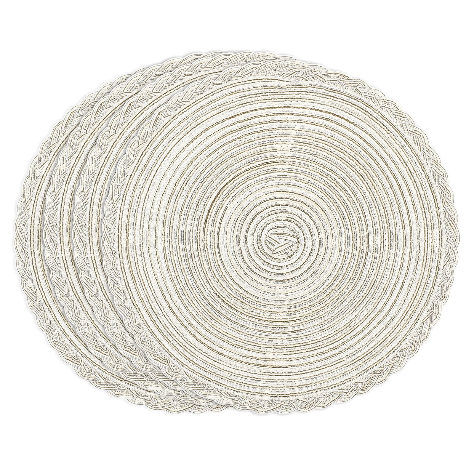 U'Artlines Indoor & Outdoor Round Cotton Placemat, Perfect for Fall, Dinner Parties, BBQs, Christ... | Amazon (US)