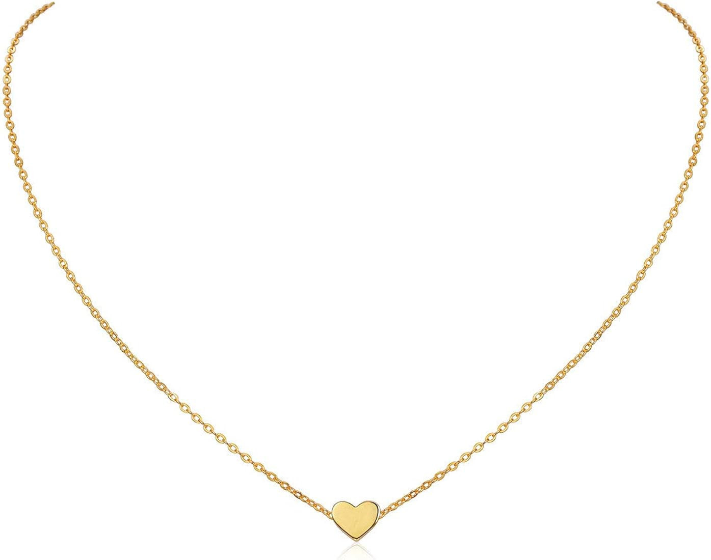 ChicSilver Personalized 925 Sterling Silver Dainty Small Heart/Star/Moon/Dot/Triangle Pendant Nec... | Amazon (CA)