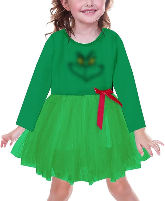 Remimi Christmas Toddler Girl Dress Ruffle Layered Holiday Tutu Dresses 1-6 Years | Amazon (US)