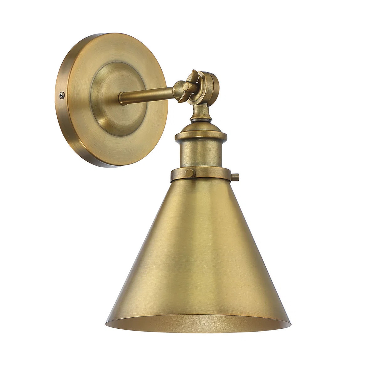 Kairi 1 - Light Dimmable Armed Sconce in Warm Brass | Wayfair North America