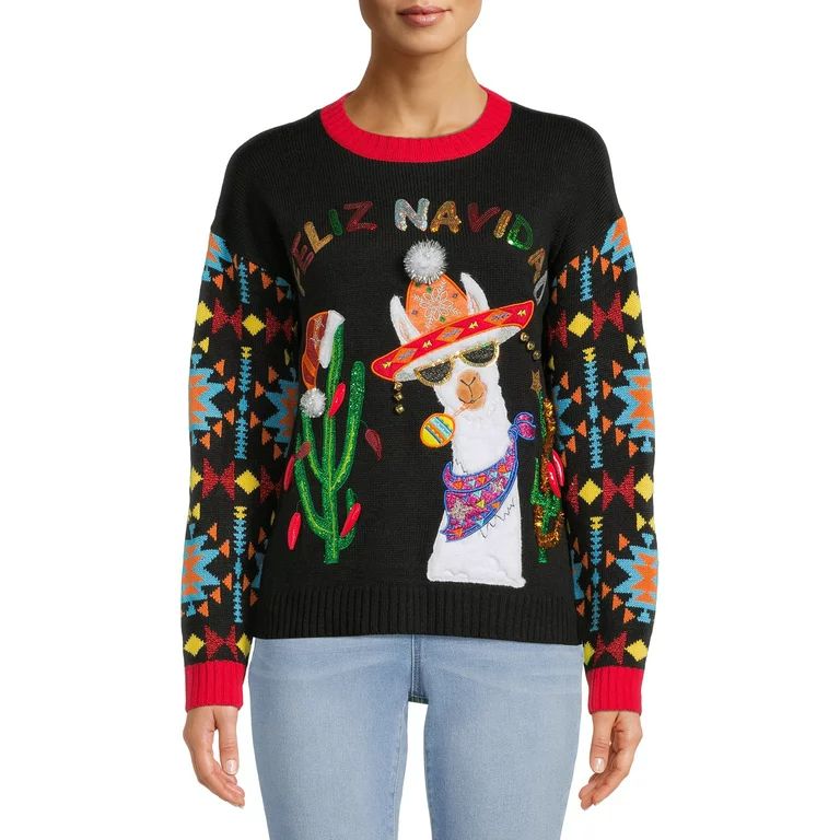 Holiday Time Women's and Women's Plus Size Christmas Sweater and Headband Set, 2-Piece - Walmart.... | Walmart (US)