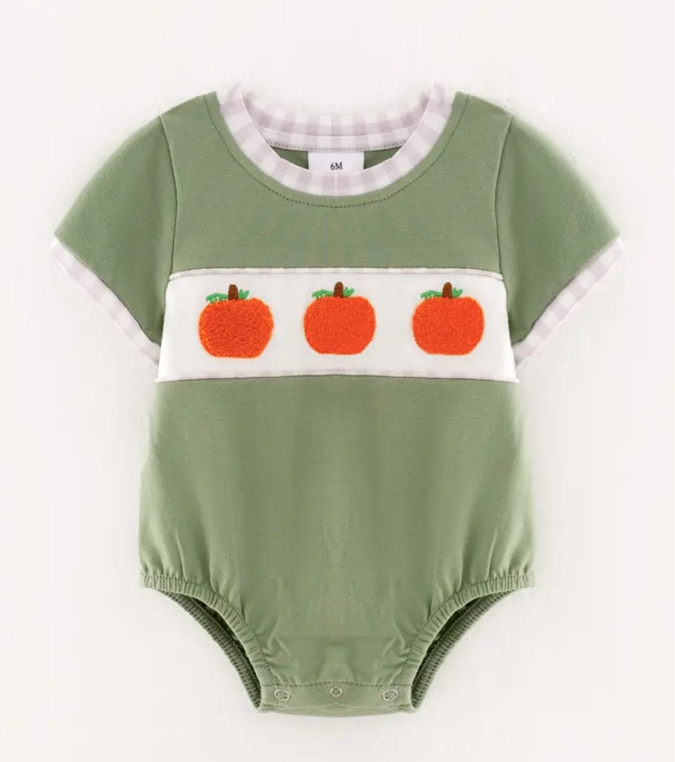 Halloween Fall and Winter Baby Boys' Pumpkin Towel Embroidery Solid Color Cotton Short Sleeve Romper

#LTKBaby #LTKKids #LTKSeasonal