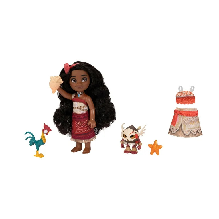 Disney's Moana 2 Adventure Petite Set 6 inch Tall Moana Doll with 2 Outfits and Accessories | Walmart (US)