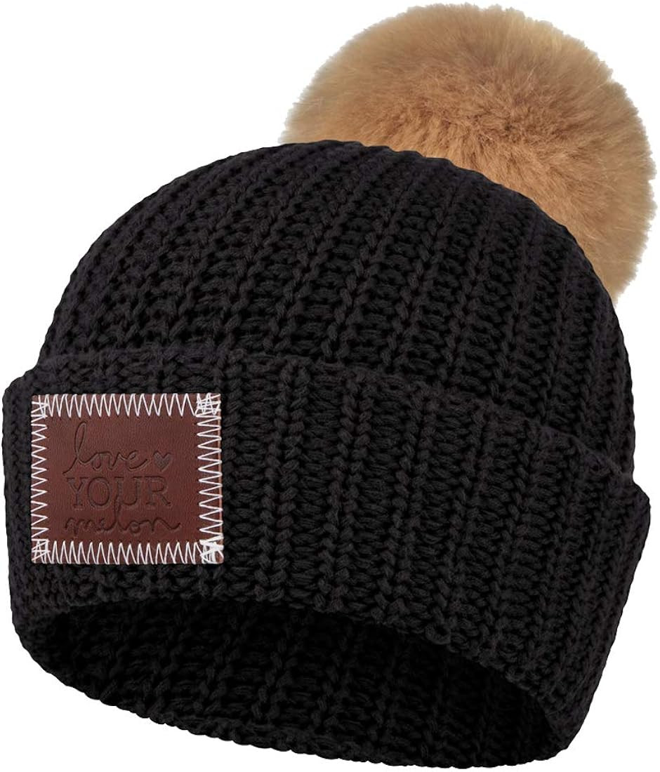 Love Your Melon Beanie for Men & Women, Pom Beanie, Winter Hats, Cool Beanies, 100% Cotton Made K... | Amazon (US)