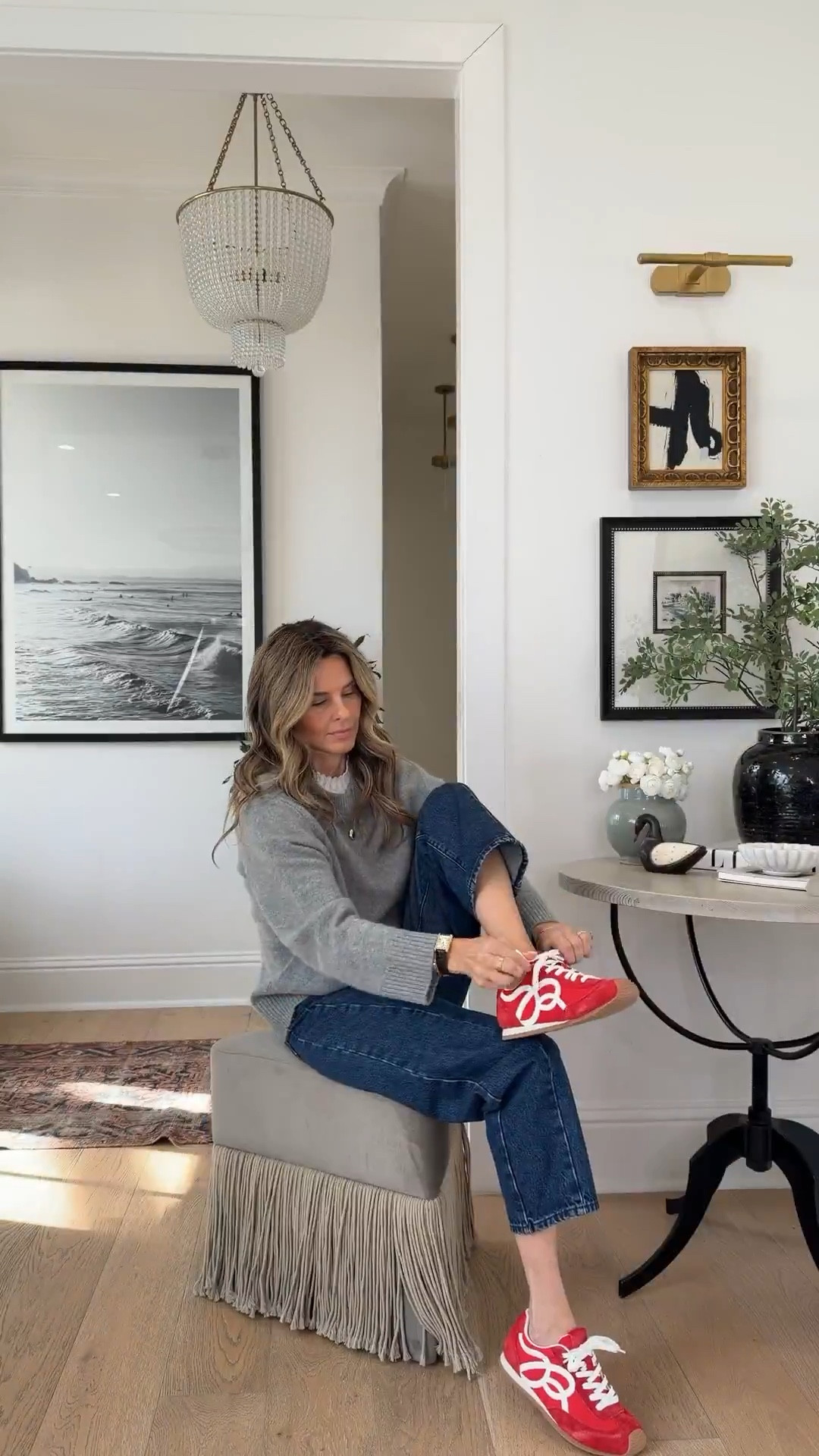 I’m 5’6”
-Madewell subtle barrel jeans TTS 
-Red sneakers are amazing on and so comfy & cute! TTS 
-The cuuute jacket is on my ShopMy. It’s a French designer collab with MERSEA and beyond good! 20/10 recommend. 

#LTKgrwm #LTKOver40 #LTKootd