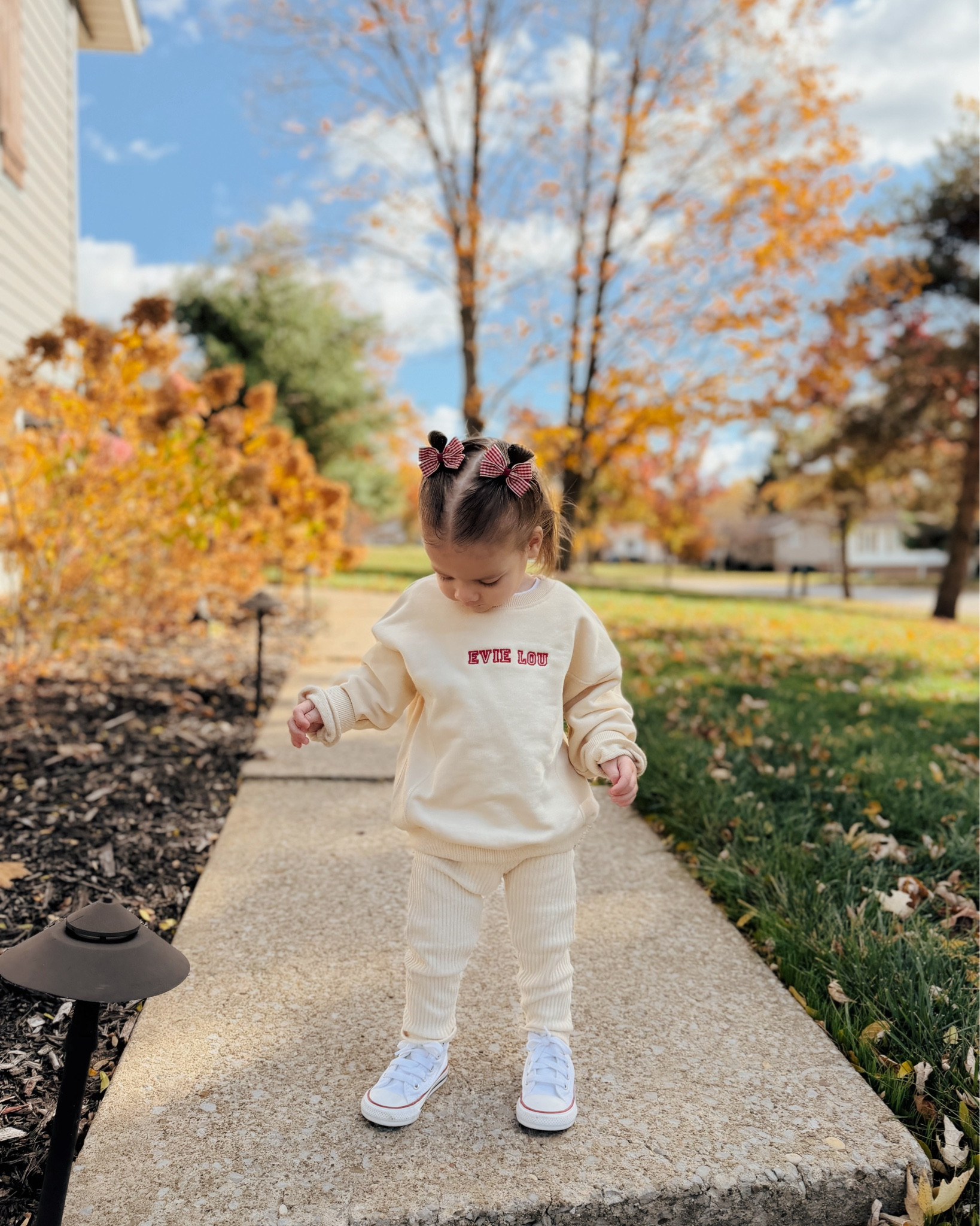 The cutest little personalized set for Evie Lou ❤️❤️ her gingham bows are from Acre Goods (cutest spot for girls bows!!!) 😍 will link her sneakers, too! She’s in a size 4

Zara kids, Zara set, Zara edited line, personalized sweats, toddler girl clothes, toddler fashion, personalized outfit  

#LTKFindsUnder50 #LTKSeasonal #LTKKids