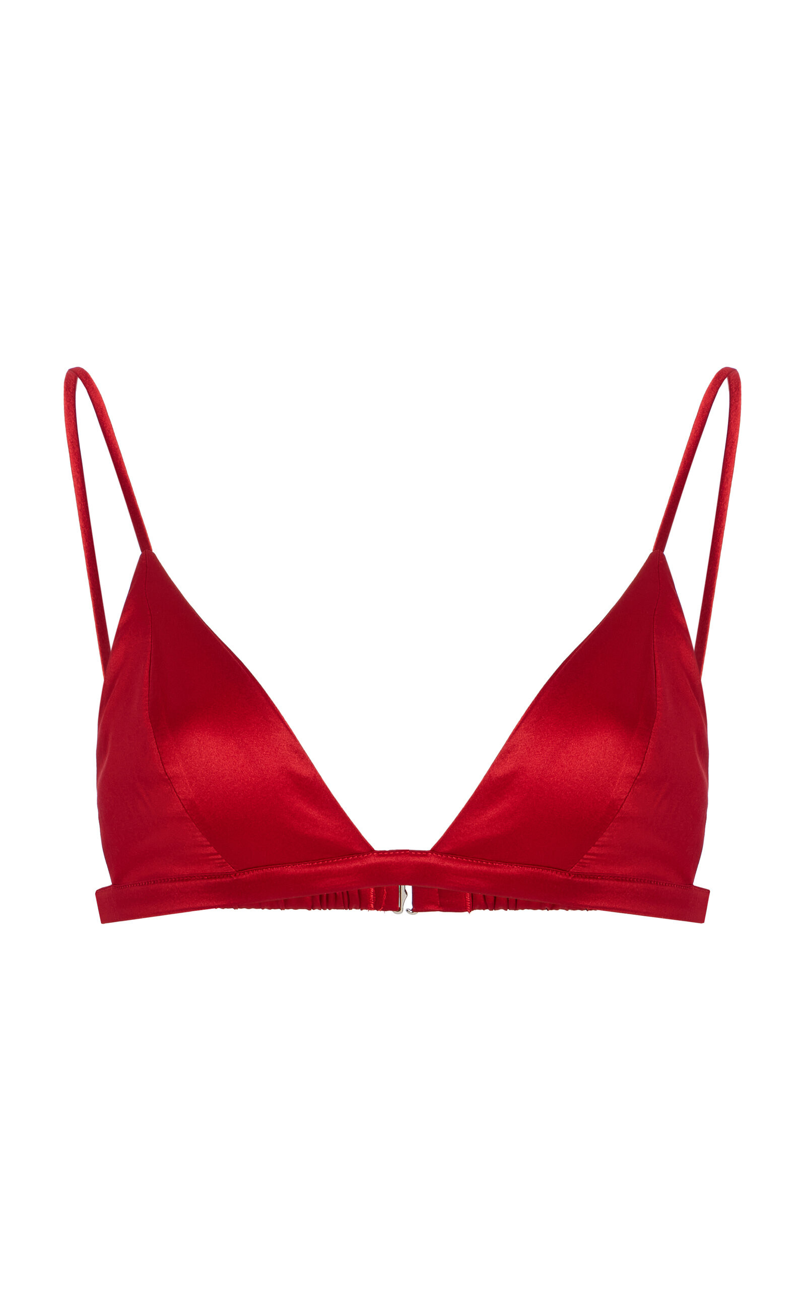 Luxe Stretch-Silk Triangle Bra | Moda Operandi (Global)