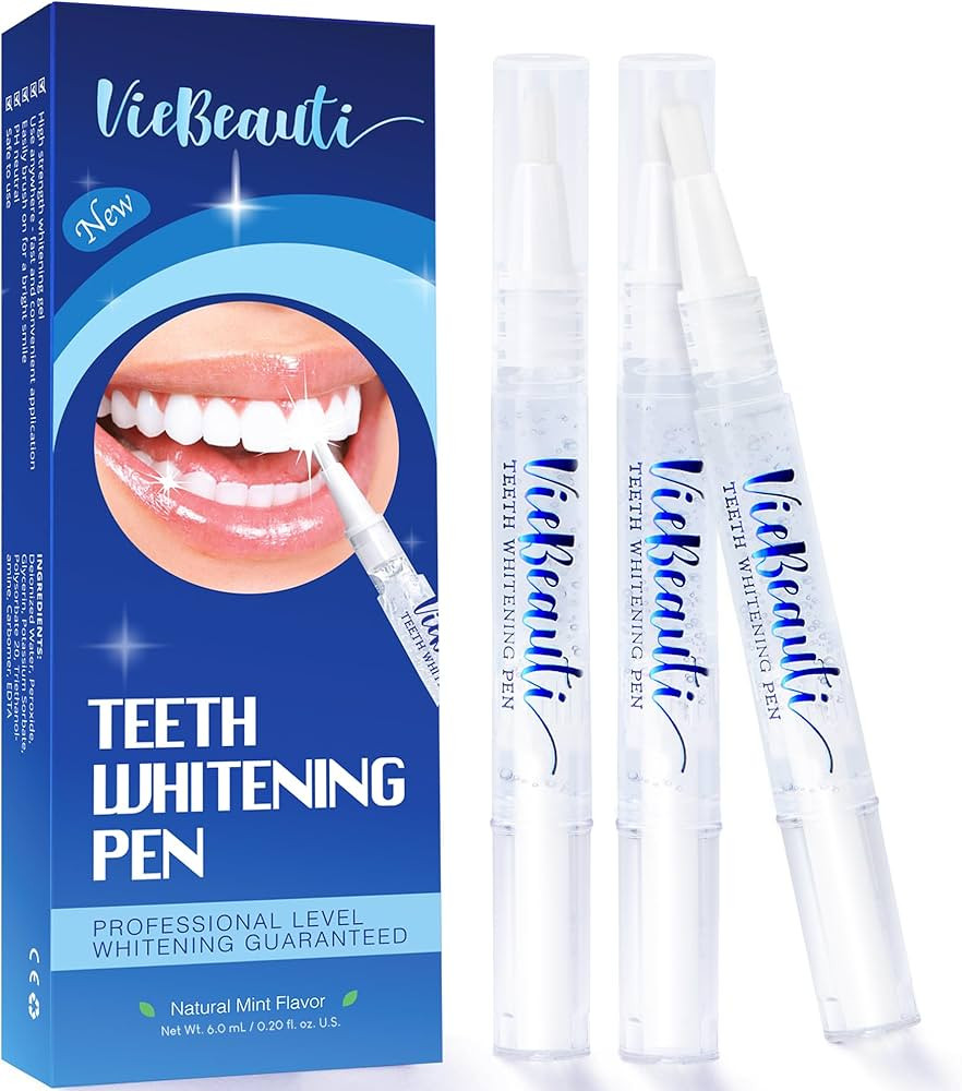 VieBeauti Teeth Whitening Pen (3 Pcs), 30+ Uses, Effective, Painless, No Sensitivity, Travel-Frie... | Amazon (US)