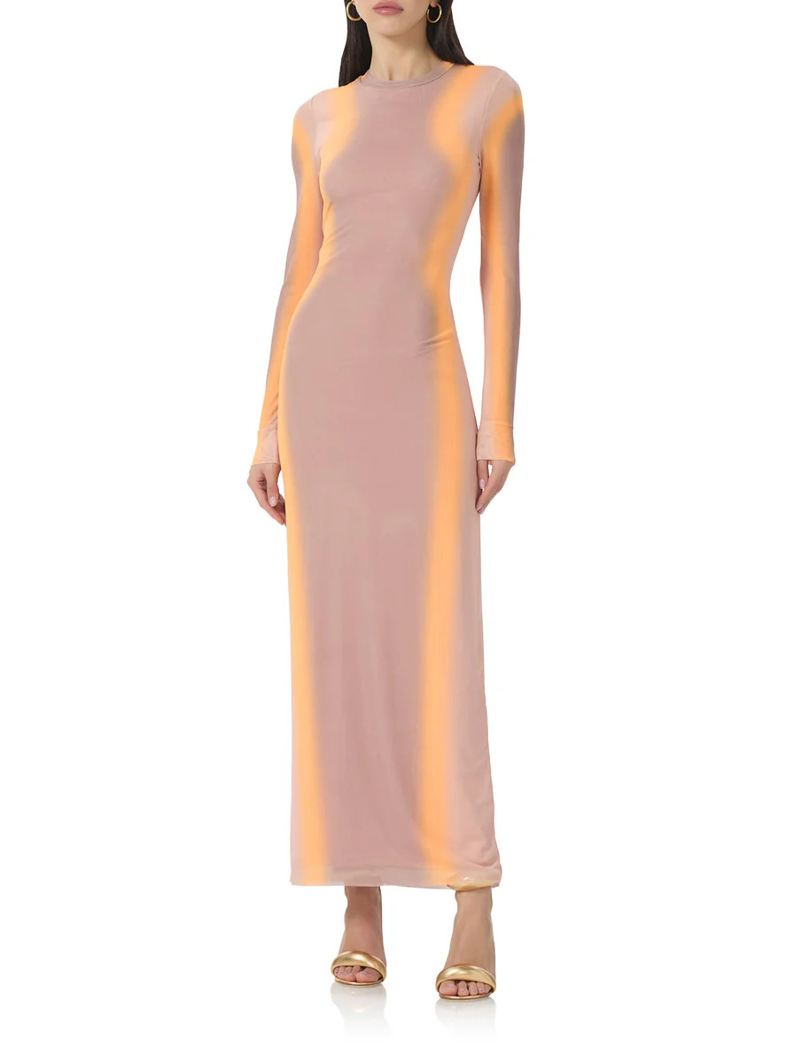 Didi Maxi Dress - Orange Linear | ShopAFRM