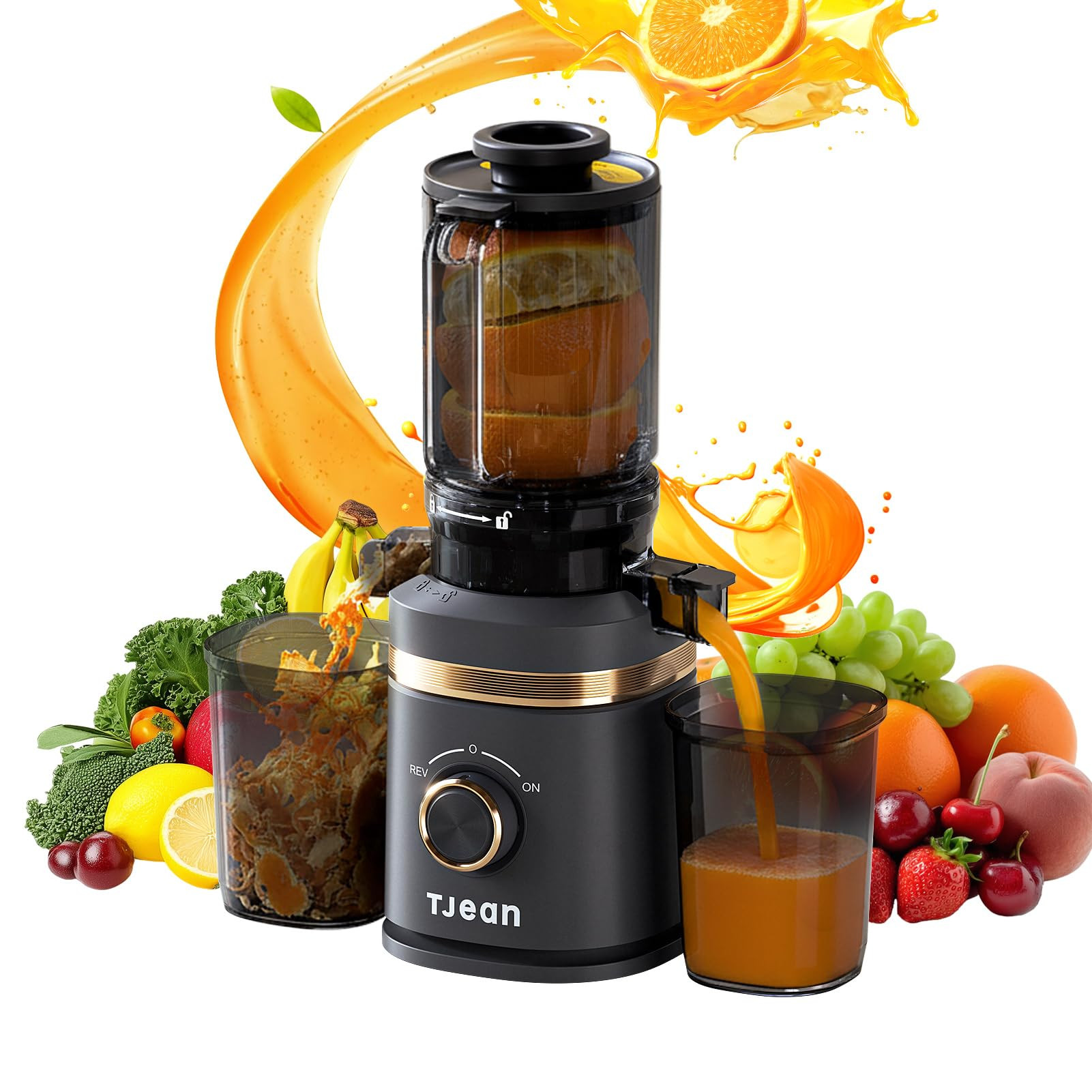 Juicer Machine - TJEAN SunVita S1 Cold Press Slow Juicer 150W, 40-60 RPM, 110mm (4.3") Wide Feed ... | Amazon (UK)