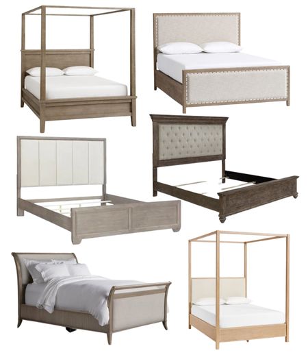 Wood and upholstery beds!
Different price points here. Love them all for different reasons. If I had taller ceilings I would have loved to do a canopy bed! 

#LTKhome