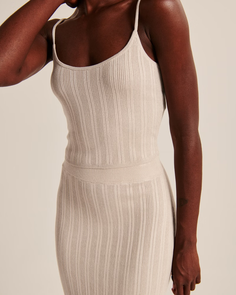 Women's Skinny Strap Ribbed Cropped Tank | Women's Tops | Abercrombie.com | Abercrombie & Fitch (US)