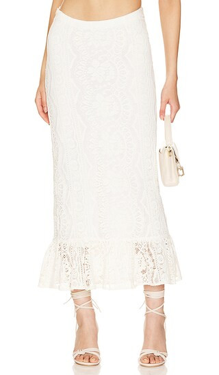 Armaita Midi Skirt in Cannoli Cream | Revolve Clothing (Global)