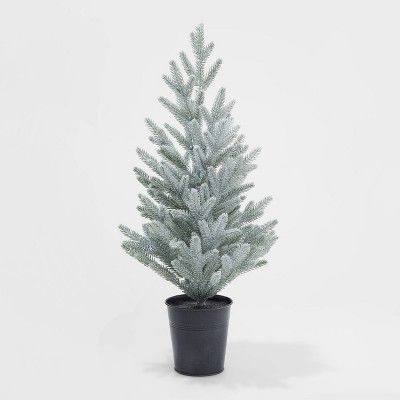 Large Lightly Flocked Chubby Balsam Tree Christmas Tree Decorative Figurine - Wondershop™ | Target