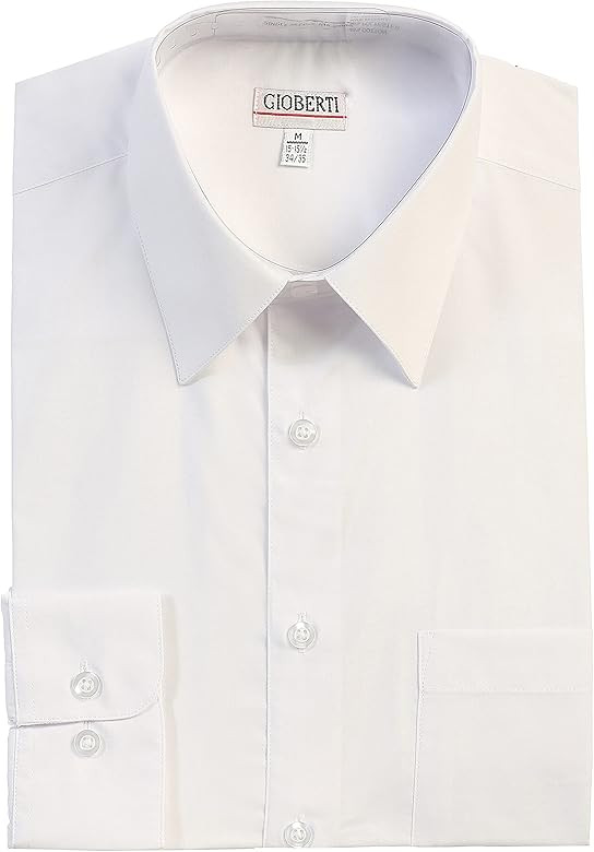 Gioberti Men's Long Sleeve Solid Dress Shirt | Amazon (US)