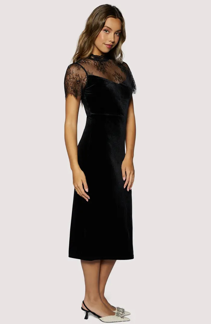 Lost + Wander Fiorella Lace Velvet Maxi Dress | Nordstrom | Nordstrom